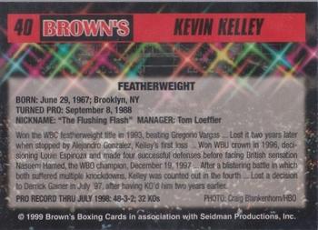 1999 Brown's #40 Kevin Kelley Back