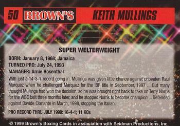 1999 Brown's #50 Keith Mullings Back