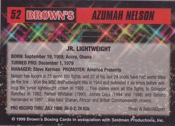 1999 Brown's #52 Azumah Nelson Back