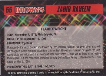 1999 Brown's #55 Zahir Raheem Back