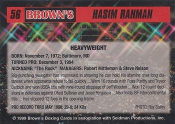 1999 Brown's #56 Hasim Rahman Back