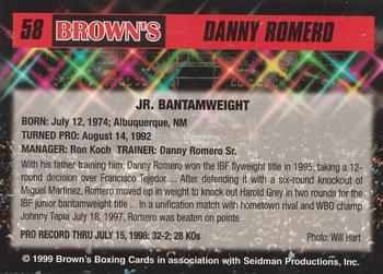 1999 Brown's #58 Danny Romero Back