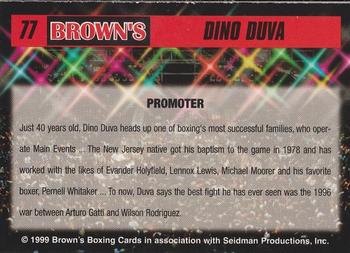1999 Brown's #77 Dino Duva Back
