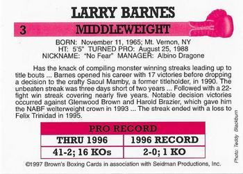 1997 Brown's #3 Larry Barnes Back