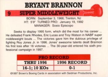 1997 Brown's #9 Bryant Brannon Back