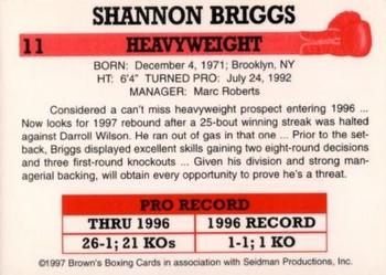 1997 Brown's #11 Shannon Briggs Back
