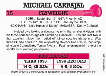 1997 Brown's #15 Michael Carbajal Back