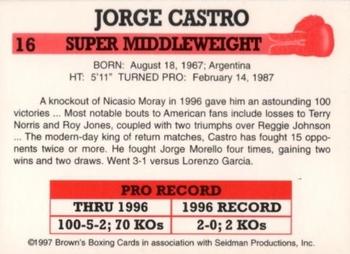 1997 Brown's #16 Jorge Castro Back
