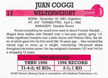 1997 Brown's #17 Juan Coggi Back