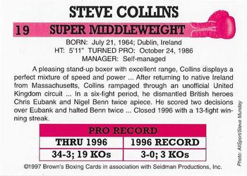 1997 Brown's #19 Steve Collins Back