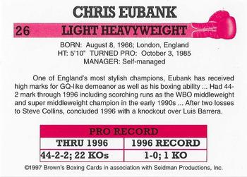 1997 Brown's #26 Chris Eubank Back