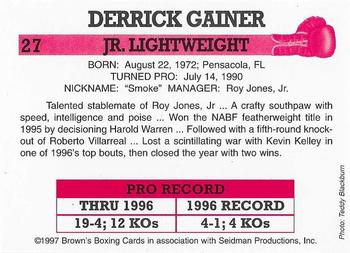 1997 Brown's #27 Derrick Gainer Back
