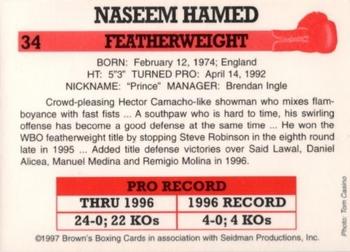 1997 Brown's #34 Naseem Hamed Back