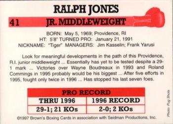 1997 Brown's #41 Ralph Jones Back