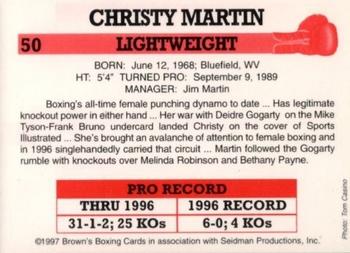 1997 Brown's #50 Christy Martin Back