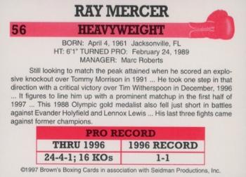 1997 Brown's #56 Ray Mercer Back
