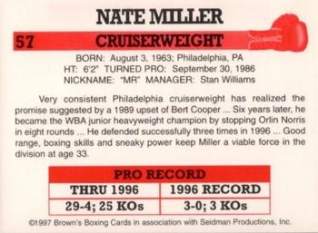 1997 Brown's #57 Nate Miller Back