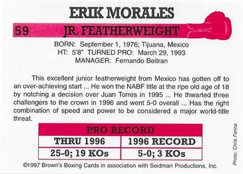 1997 Brown's #59 Erik Morales Back