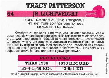 1997 Brown's #64 Tracy Patterson Back