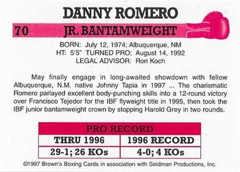 1997 Brown's #70 Danny Romero Back