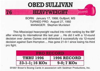 1997 Brown's #76 Obed Sullivan Back