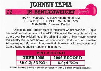 1997 Brown's #77 Johnny Tapia Back
