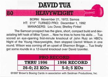 1997 Brown's #80 David Tua Back