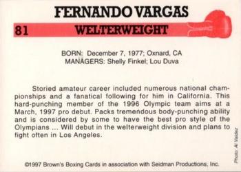 1997 Brown's #81 Fernando Vargas Back