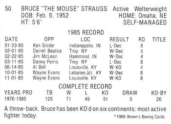 1986 Brown's #50 Bruce Strauss Back