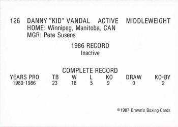 1987 Brown's Red Border #126 Danny 