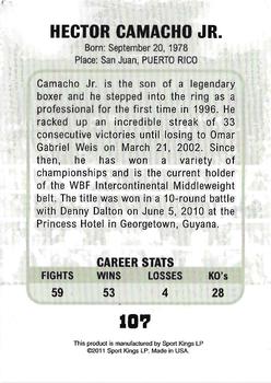 2011 Ringside Boxing Round Two #107 Hector Camacho Jr. Back