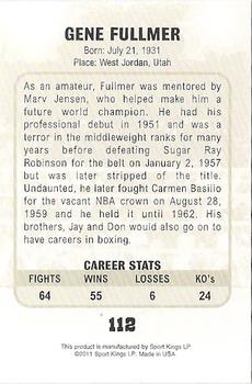 2011 Ringside Boxing Round Two #112 Gene Fullmer Back