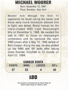 2011 Ringside Boxing Round Two #120 Michael Moorer Back