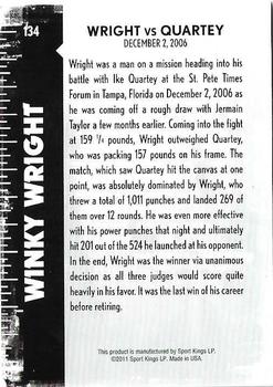 2011 Ringside Boxing Round Two #134 Winky Wright Back