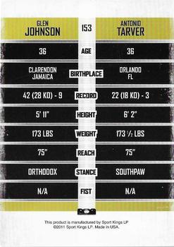 2011 Ringside Boxing Round Two #153 Glen Johnson/Antonio Tarver Back