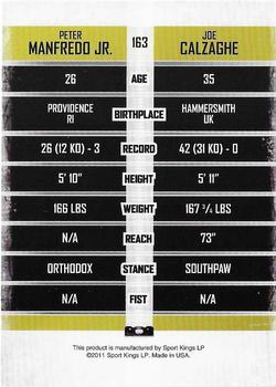 2011 Ringside Boxing Round Two #163 Peter Manfredo Jr./Joe Calzaghe Back