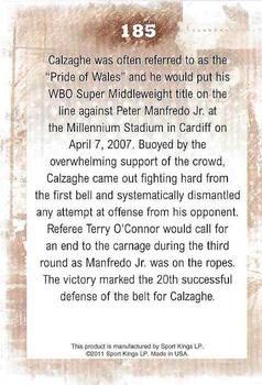 2011 Ringside Boxing Round Two #185 Joe Calzaghe Back