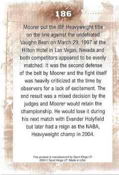 2011 Ringside Boxing Round Two #186 Michael Moorer Back