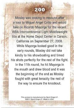2011 Ringside Boxing Round Two #200 Shane Mosley Back