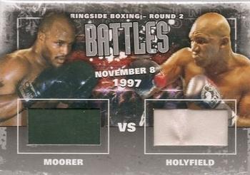 2011 Ringside Boxing Round Two - Battles Silver #B-04 Evander Holyfield/Michael Moorer Front