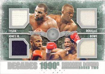 2011 Ringside Boxing Round Two - Decades Silver #D-07 Mike Tyson/ Buster Douglas/ Roy Jones Jr./ Riddick Bowe Front