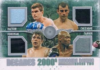 2011 Ringside Boxing Round Two - Decades Silver #D-08 Ricky Hatton/ Joe Calzaghe/ Yuri Foreman/ Antonio Tarver Front