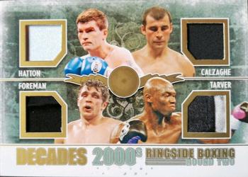 2011 Ringside Boxing Round Two - Decades Gold #D-08 Ricky Hatton/Joe Calzaghe/Yuri Foreman/Antonio Tarver Front