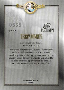 1998 Futera Platinum Boxing Legends #NNO Terry Downes Back
