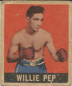 1948 Leaf Knock Out #51 Willie Pep Front