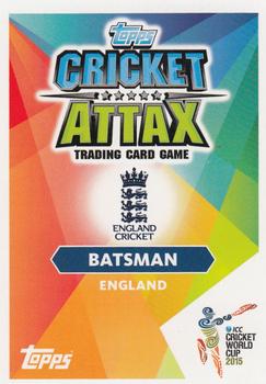 2015 Topps Cricket Attax ICC World Cup #35 Ian Bell Back