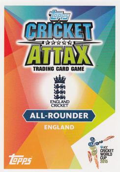 2015 Topps Cricket Attax ICC World Cup #36 Moeen Ali Back