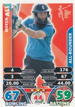 2015 Topps Cricket Attax ICC World Cup #36 Moeen Ali Front