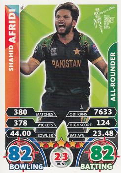 2015 Topps Cricket Attax ICC World Cup #86 Shahid Afridi Front
