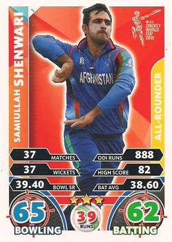 2015 Topps Cricket Attax ICC World Cup #3 Samiullah Shenwari Front